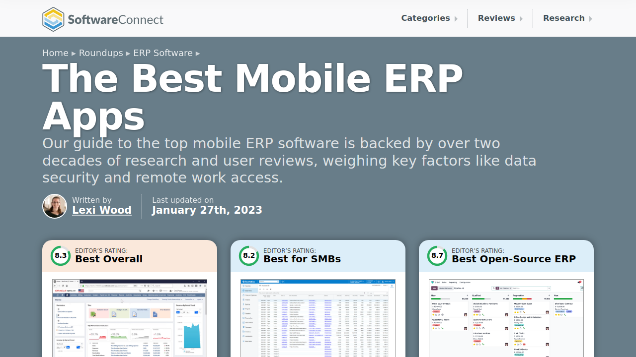 The Best Mobile ERP Apps - Software Connect