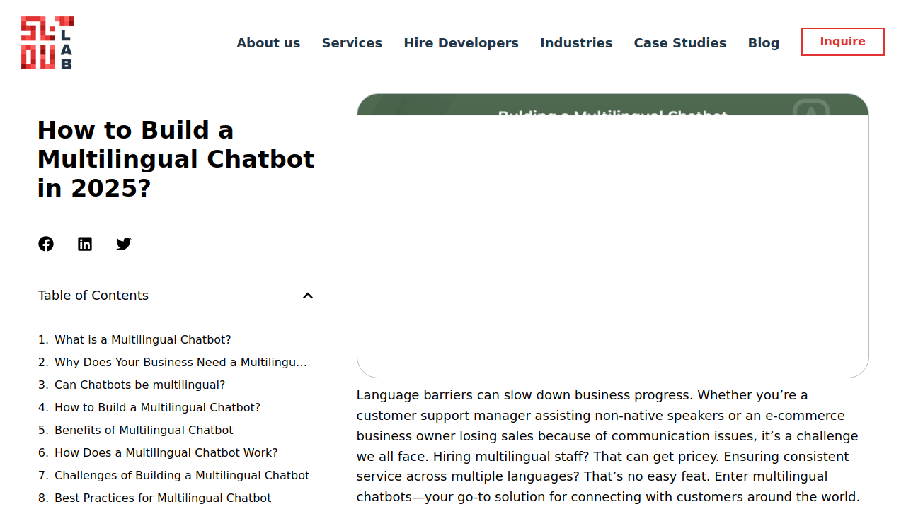 How to Build a Multilingual Chatbot in 2025 and Beyond?