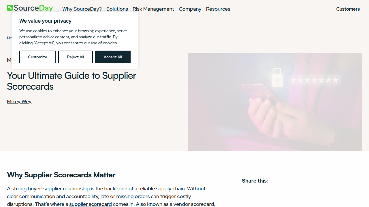 Your Ultimate Guide to Supplier Scorecards - SourceDay