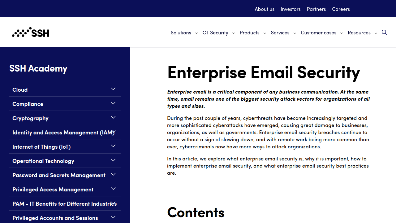 What is Enterprise Email Security? - SSH