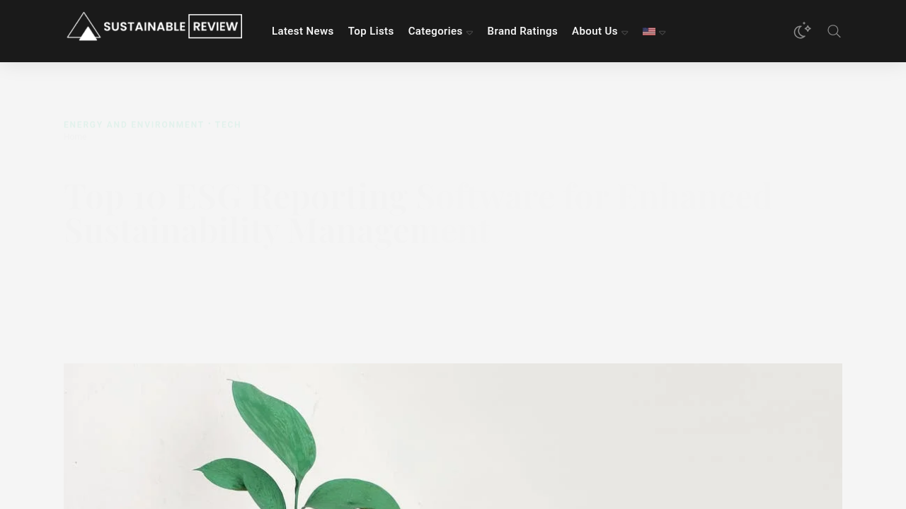 Top 10 ESG Reporting Software for Enhanced Sustainability …