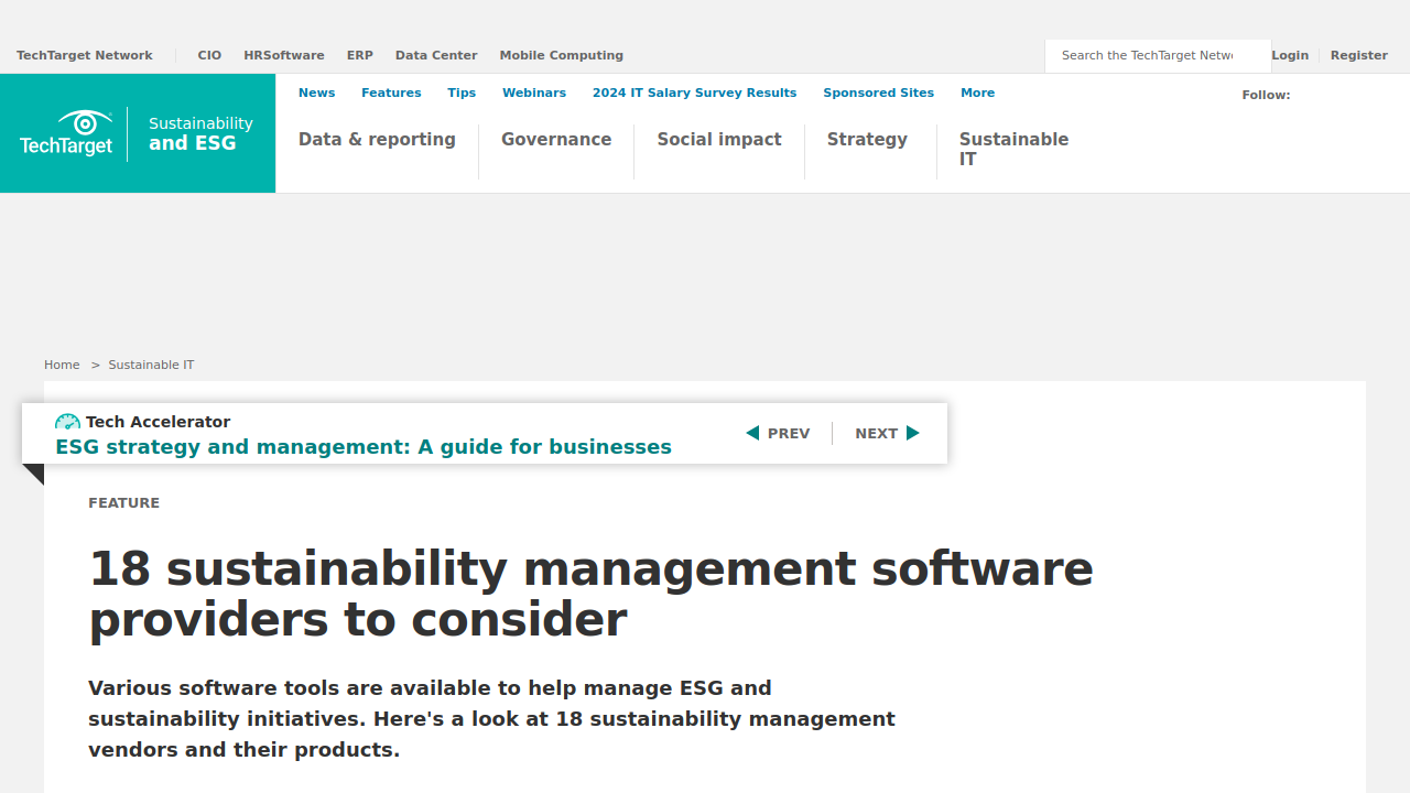 18 sustainability management software providers to consider