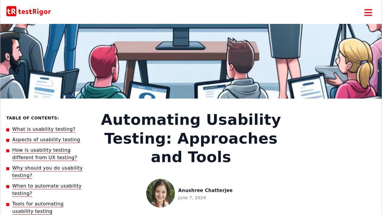 Automating Usability Testing: Approaches and Tools