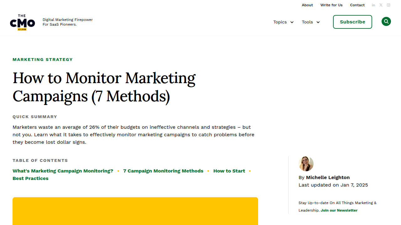 How to Monitor Marketing Campaigns (7 Methods) - The CMO