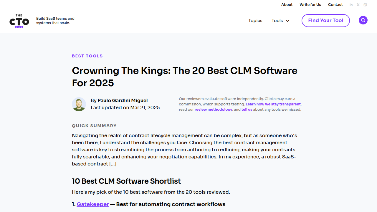 Crowning The Kings: The 20 Best CLM Software For 2025
