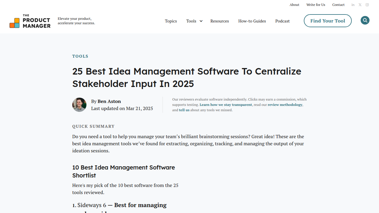 What is the best idea management software? 2025 …