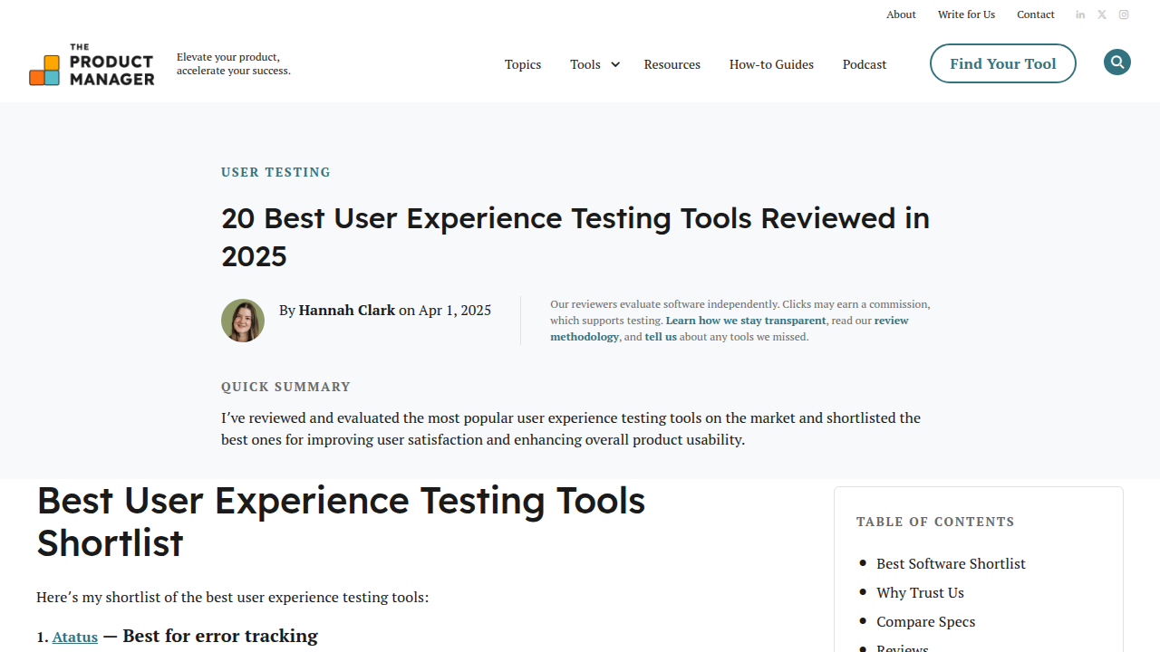 20 Best User Experience Testing Tools Reviewed in 2025