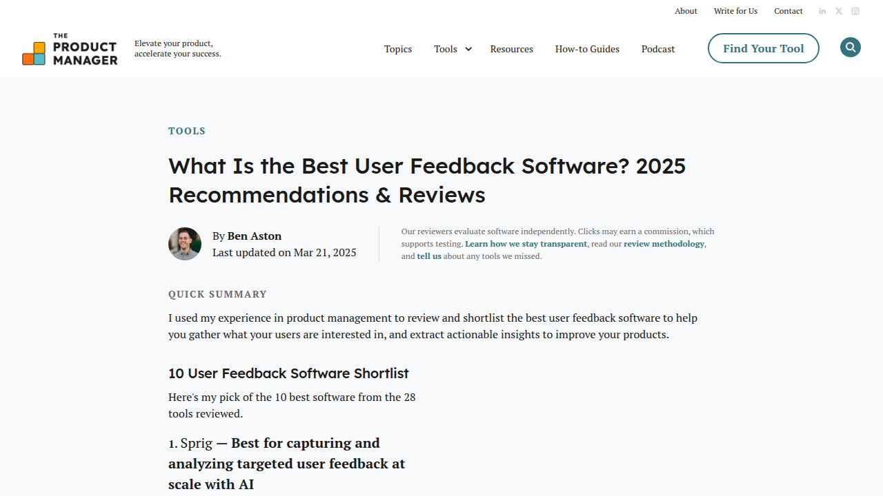What Is the Best User Feedback Software? 2025 …
