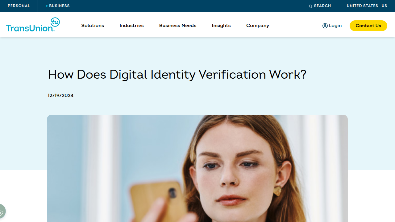 How Does Digital Identity Verification Work? - TransUnion