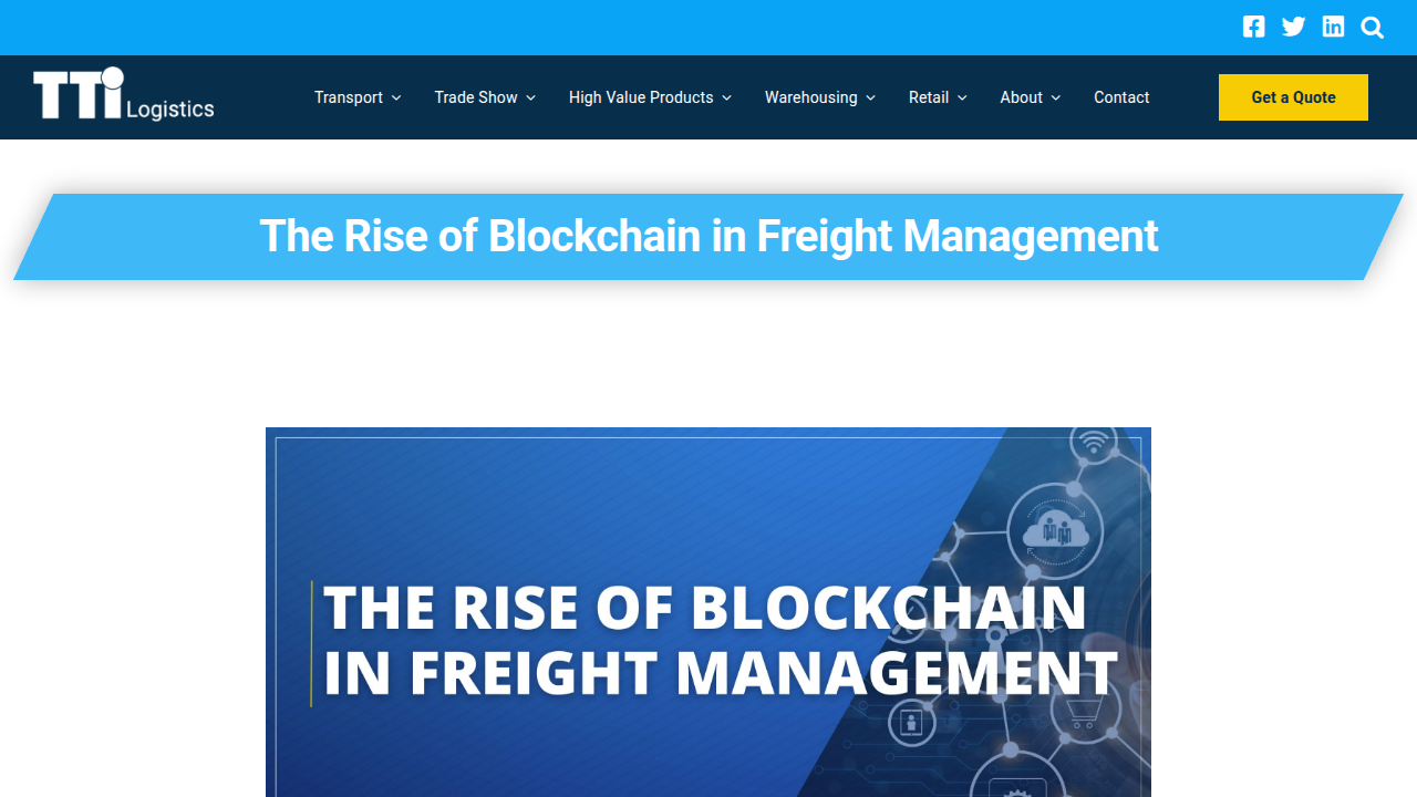 The Rise of Blockchain in Freight Management - TTi Logistics