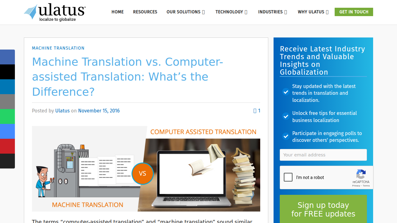 Machine Translation vs. Computer-assisted Translation: What’s …