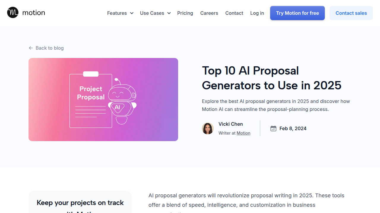 Top 10 AI Proposal Generators to Use in 2025 | Motion