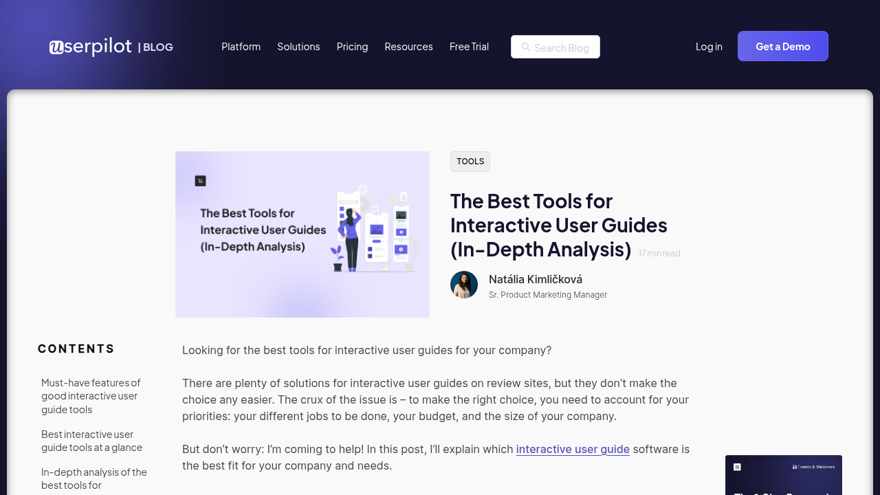Best tools for interactive user guides - Userpilot