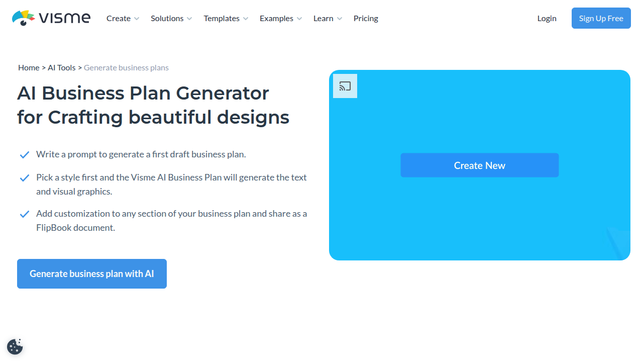 Your AI Business Plan Generator | Visme