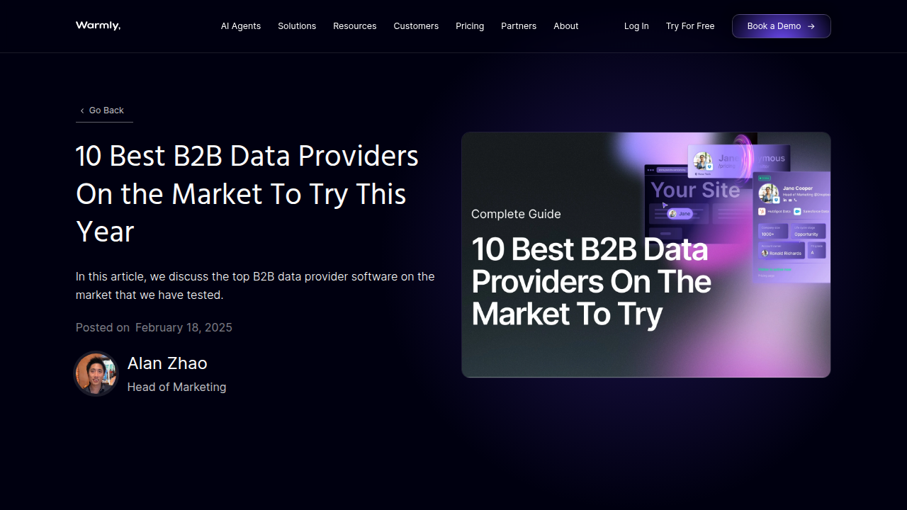 10 Best B2B Data Providers & Vendors in 2025 [Updated March]