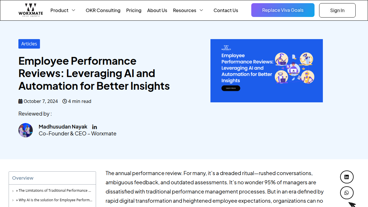 Employee Performance Reviews with AI and Automation Insights