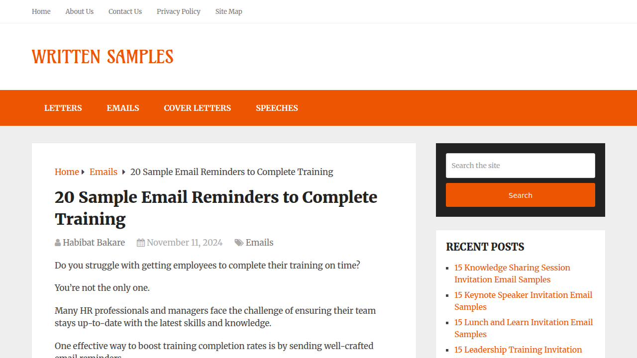 20 Sample Email Reminders to Complete Training