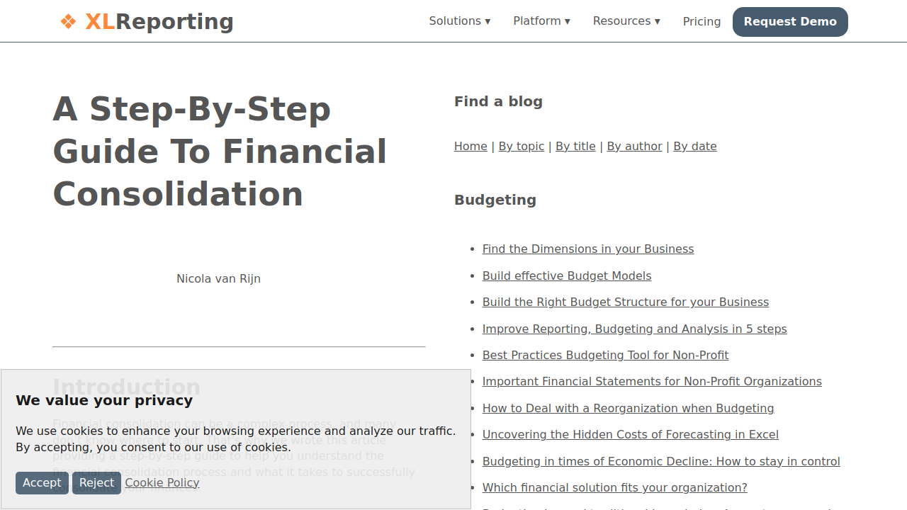 A Step-By-Step Guide To Financial Consolidation explaining