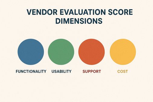 Vendor Evaluation Scores - Bar Chart