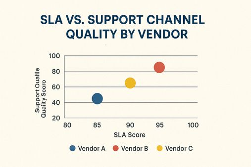 SLA vs. Support Channel Quality by Vendor